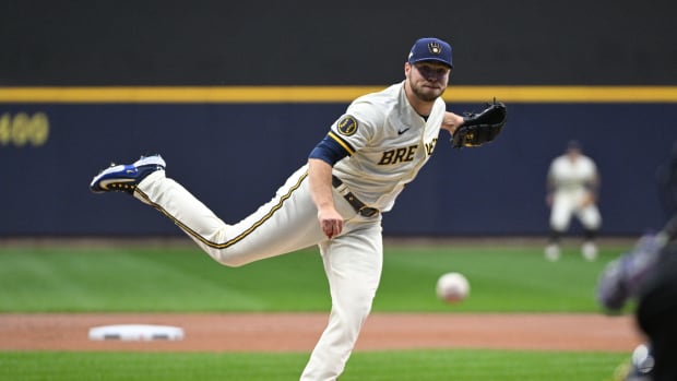 Oct 3, 2023; Milwaukee, Wisconsin, USA; Milwaukee Brewers starting pitcher Corbin Burnes (39) delivers a pitch against the Arizona Diamondbacks in the first inning during game one of the Wildcard series for the 2023 MLB playoffs at American Family Field. Mandatory Credit: Michael McLoone-USA TODAY Sports  